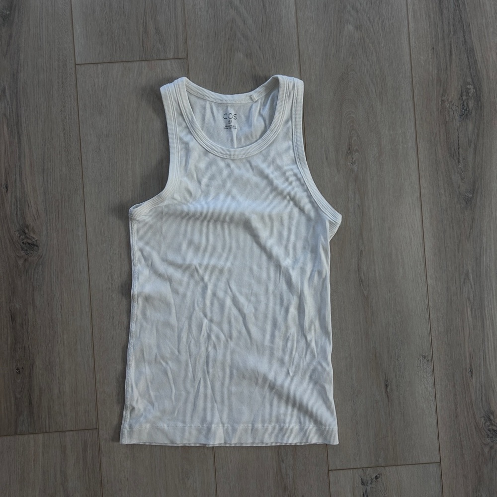 COS white tank top